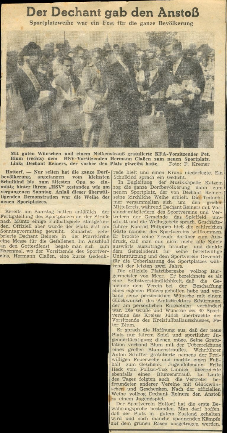Sportplatzeinweihung