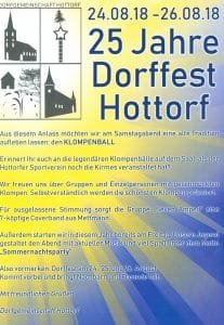 Hauswurfsendung zum 25. Dorffest